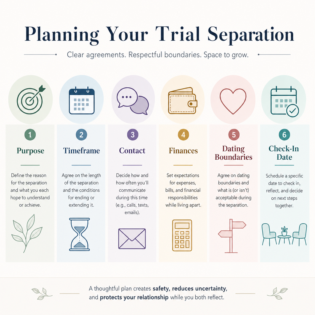 Do Trial Separations Work? What Couples Should Know infographic