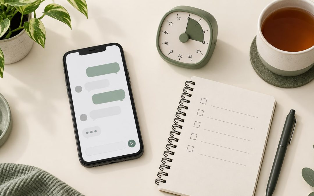 A phone, timer and notebook illustrate checking the limits of a free reading offer.